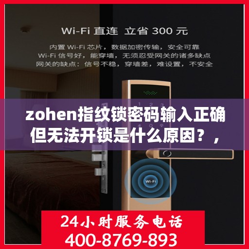 zohen指纹锁密码输入正确但无法开锁是什么原因？，Zoehen指纹锁密码输入正确却无法开门可能的原因有，1、设备未同步到手机；2、密码输入错误或系统设置的次数限制；3、设备故障或者网络问题。建议检查并尝试重新同步设备、更改密码或联系客服解决。